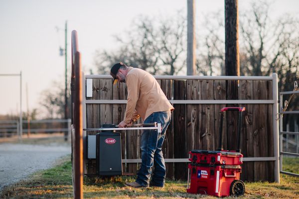 Sliding gate operator installation